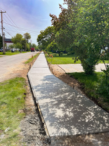 New sidewalk on Mary Street