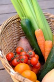 Vegetables in a basket.