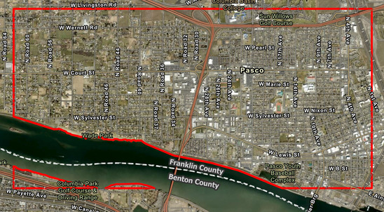 Japanese beetle Pasco Planned Treatment Area Map for 2025