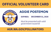 graphic of an Official WaBA Volunteer Card