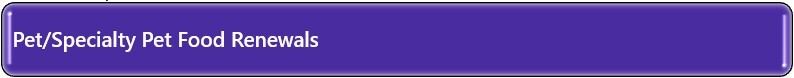 Pet Food and Specialty Pet Food Renewals Header