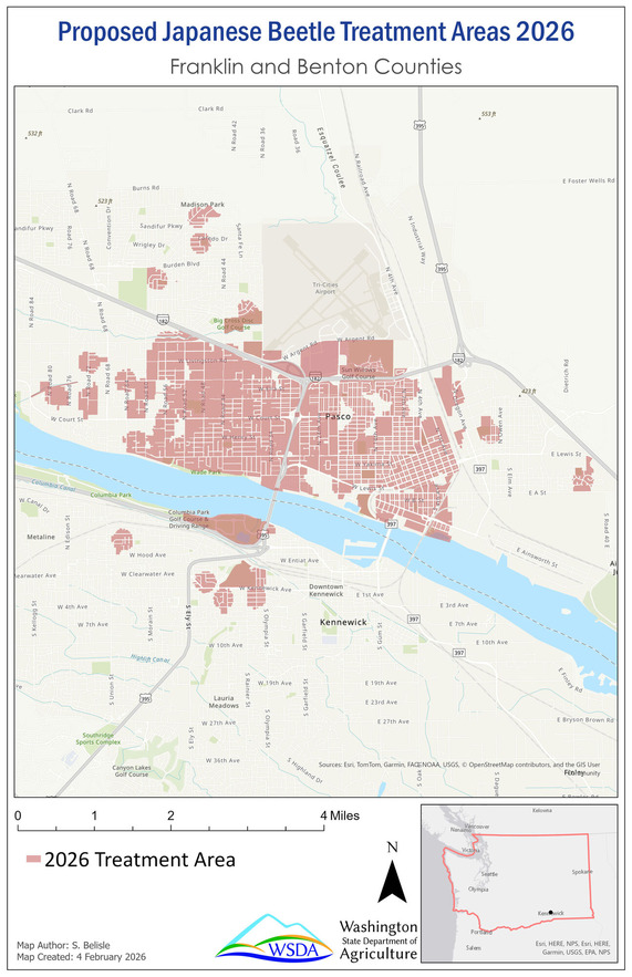 treatment area map of Pasco