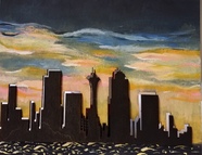Seattle Skyline Painting