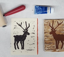 Block Print Holiday Cards