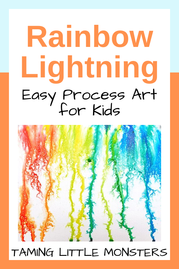 Rainbow Lightning Process Art Painting