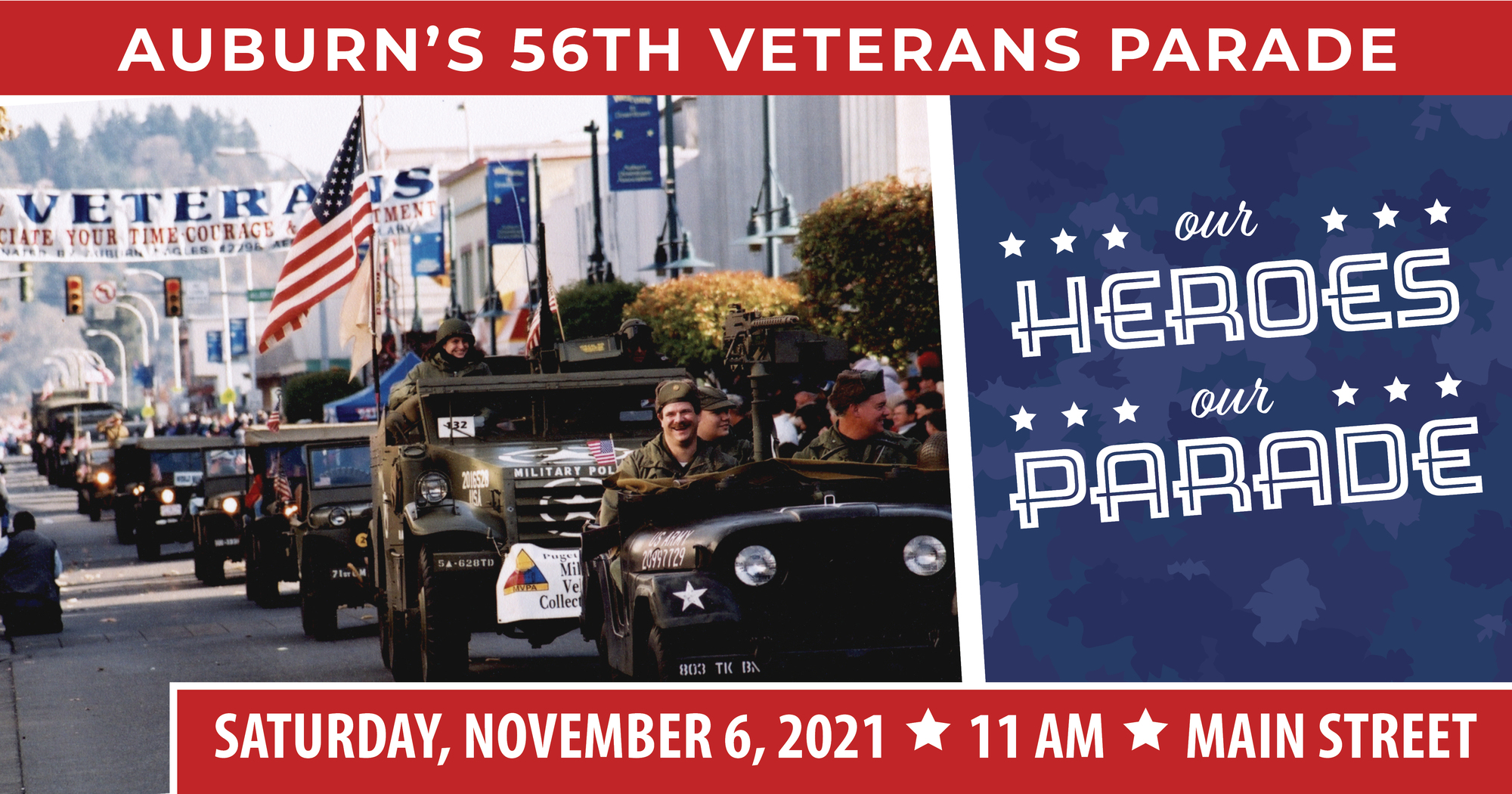 Auburn's 56th annual Veterans Parade TODAY at 1100am!