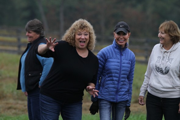 Mayor Nancy Backus at the farm of Diane and JB Rupert