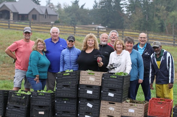 Mayor Nancy Backus and others at the farm of JB and Diane Rupert