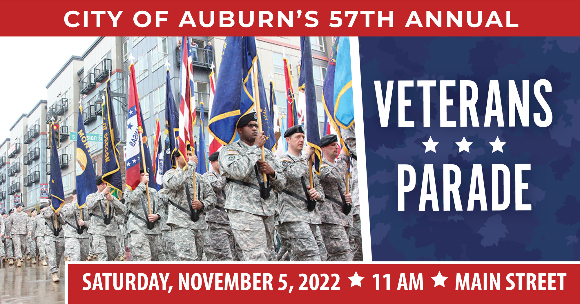 Auburn's VETERANS PARADE returns Saturday, November 5!