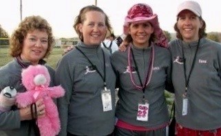 Mayor Nancy Backus, Dana Hinman and Tammie Bothell after a 60 mile walk in support of breast cancer.