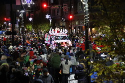 Santa coming down Main Street at the Santa Parade and Tree Lighting Ceremony Saturday, Dec. 3, 2022