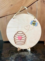 Beehive Wood Sign