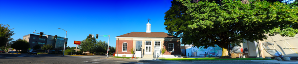 A panorama of the Postmark Center for the Arts