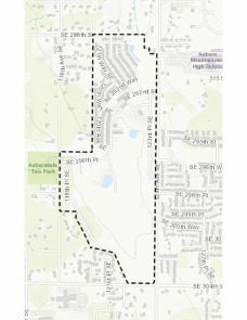 a map of the Bridges neighborhood