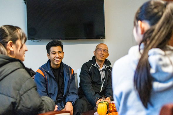 Students from Hiroshima Academy at City Hall Tuesday 