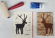 Holiday Card Block Printing