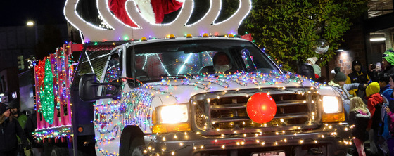 Santa Parade Lighted Truck