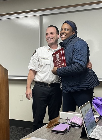 Fire Chief Brand Thompson and Councilmember Robyn Mulenga