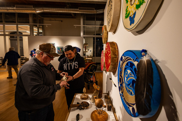 Muckleshoot Indian Tribe artwork at the Postmark Center for the Arts