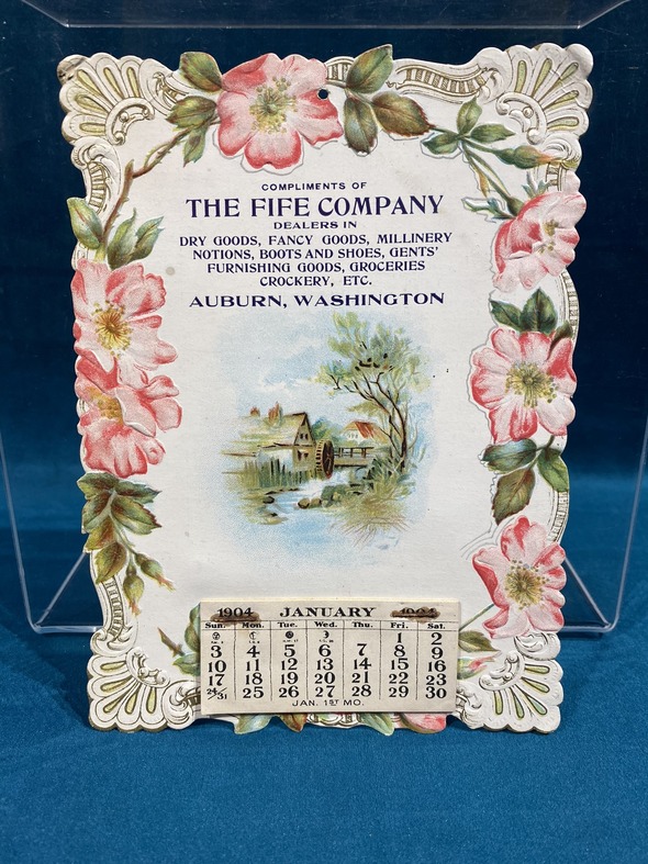 An old 1904 calendar from the Fife Company