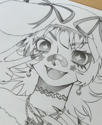 Manga portrait drawing