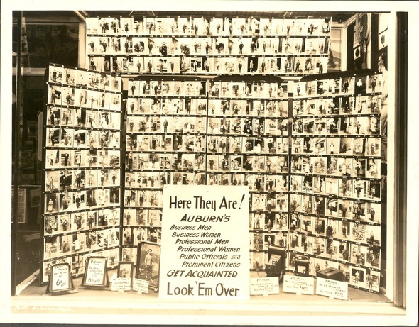 A photo display of all of the Auburn businesses in 1924