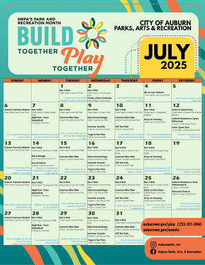 2025 Parks Month Calendar 