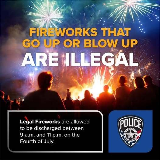 Fireworks that go up or blow up are illegal graphic