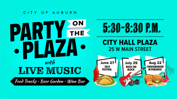 Party on the Plaza graphic
