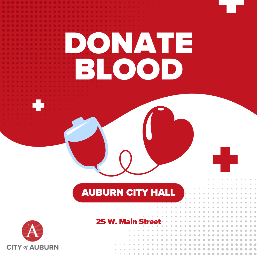 A graphic that says to donate blood