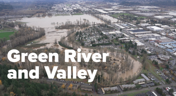 Aerial view of the Green River Valley with text reading “Green River and Valley.”