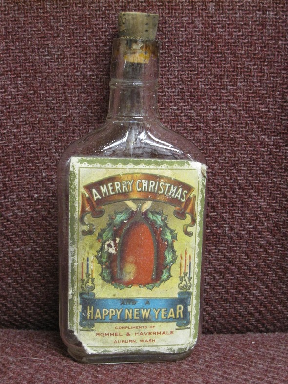 a very very old bottle of booze 