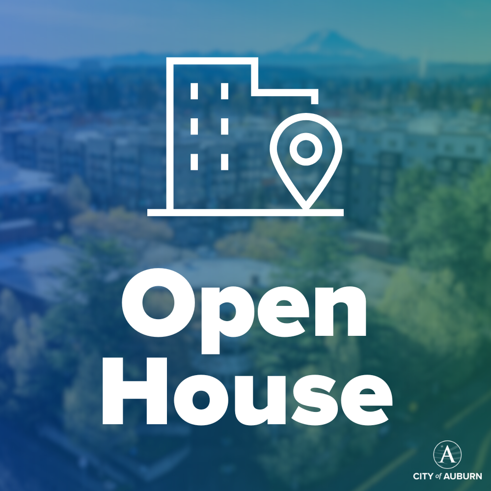 A graphic that says Open House