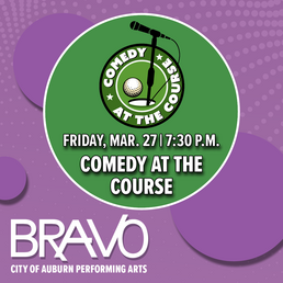 March 2026 Comedy at the Course promo pic