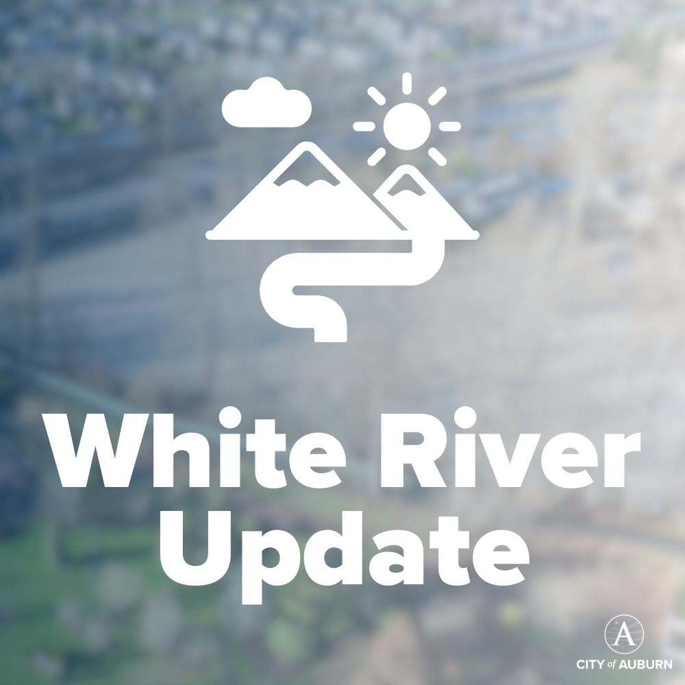 A graphic that says White River Update