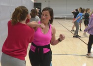women practicing self defense
