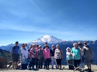 group of seniors on a hike