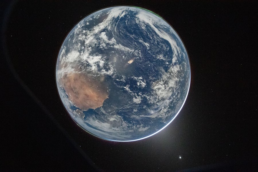 Earth, pictured from space. 