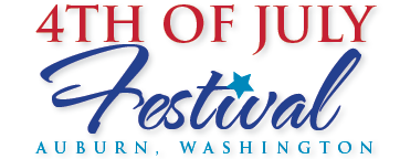 a graphic that syas 4th of July festival, Auburn, Washington 