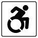 Reasonable modification icon of person in wheelchair
