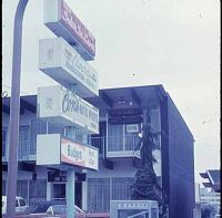 Downtown Bellevue signs circa 1969