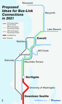 Proposed Northgate Bus and Link Service in 2021