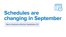 September 20 service change