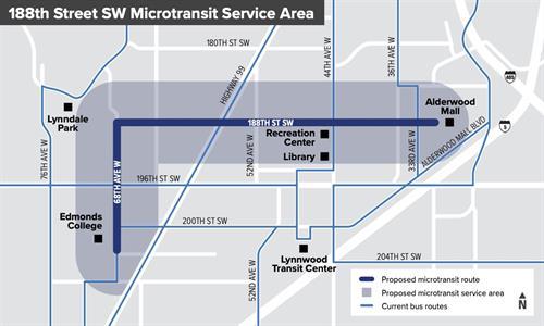 Lynnwood microtransit pilot map