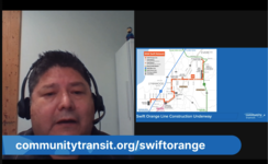 Screenshot taken from CTLive, Community Transit's monthly live webcast