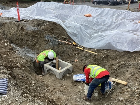 Crews have started upgrading and relocating utilities at Edmonds College