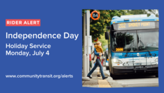 Buses on Sunday schedule on Independence Day