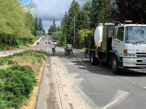 Due to the width of the road, crews may need to temporarily shift traffic around the traffic median.