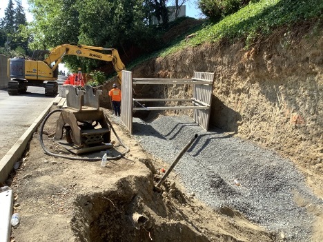 Crews work to upgrade underground utilities along 36th Ave W.