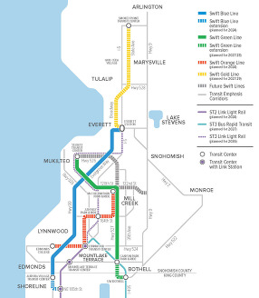 Swift Bus Rapid Transit Integrated Network Map - August 10 2023